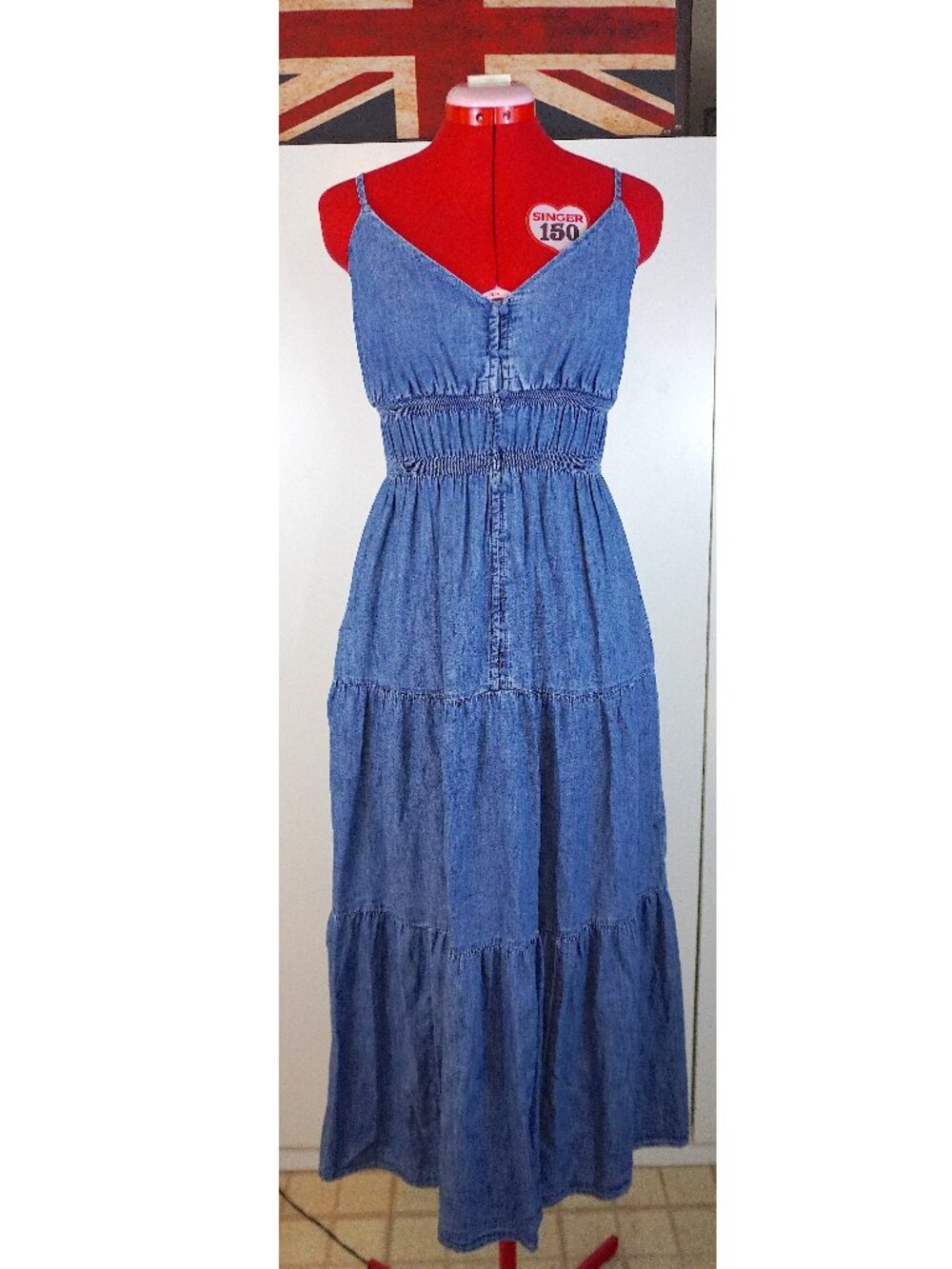 GAP Organic Cotton Denim Maxi Dress